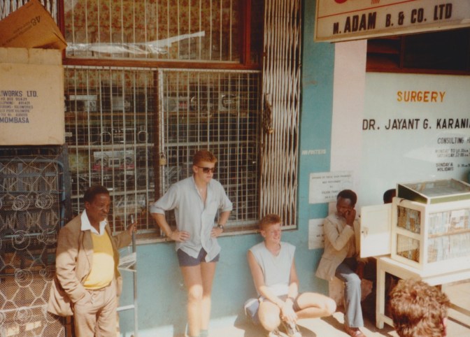 Hanging around in an African town.