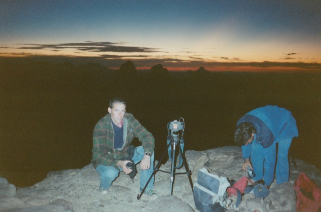 Waiting for sunrise, Hoggar Mountains, Algeria.